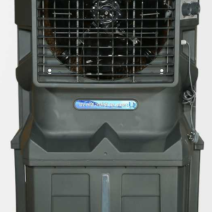 novamax proto 75 l commercial air cooler for office/home with 1 side honeycomb cooling pads, powerful air throw with dust filter & mosquito net (grey)
