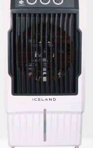 novamax iceland 90 l desert air cooler with ice chamber, 3 side honeycomb cooling pads, powerful air throw, 4 way air deflection and low power consumption (black)