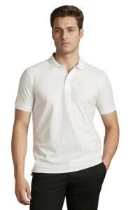 Louis Philippe Mens White Polo T-Shirt