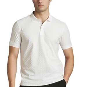 Louis Philippe Mens White Polo T-Shirt - Cotton Blend