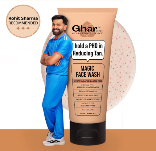 Ghar Soaps De-Tan Face Wash | For Tan Reducing, Brightening & Glowing Skin | With Sandalwood, Saffron, Coconut Oil & Goat milk | For All Skin Types | 100ml (Pack of 1) Ghar Soaps De-Tan Face Wash | For Tan Reducing, Brightening & Glowing Skin | With Sandalwood, Saffron, Coconut Oil & Goat milk | For All Skin Types | 100ml (Pack of 1) - Image 2