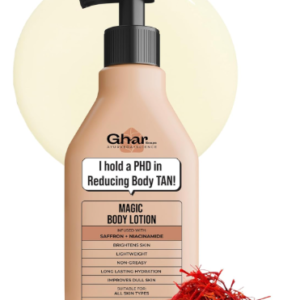 Ghar Soaps Magic Brightening Body Lotion with saffron
