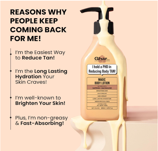 Ghar Soaps Magic Brightening Body Lotion | Saffron, Niacinamide Ghar Soaps Magic Brightening Body Lotion | Saffron, Niacinamide - Image 3