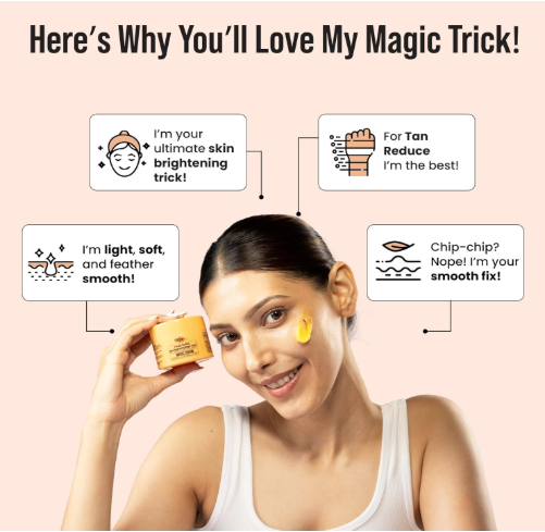 Magic Moisturizing Cream with Saffron & Niacinamide for De-Tan, Moisturizing, Skin Brightening & hydrating | For Men & Women | Suitable For All Skin Type | 50g Magic Moisturizing Cream with Saffron & Niacinamide for De-Tan, Moisturizing, Skin Brightening & hydrating | For Men & Women | Suitable For All Skin Type | 50g - Image 2
