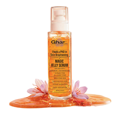 Ghar Soaps Magic Jelly Mist Serum | India’s First Jelly Mist Face Serum with Saffron, Niacinamide & Astaxanthin for Brightening, Even Skin Tone & Dark Spot Reduction | Lightweight, Non-Sticky, Quick Absorbing | For Men & Women – 100ml Ghar Soaps Magic Jelly Mist Serum with saffron and niacinamide