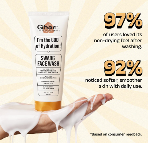 Ghar Soaps Swarg Face Wash | For soft and supple skin | With 16 Hyaluronic Acid Complex, Hydrolysed Milk Protein and Panthenol (Pro-Vitamin B5) | For All Skin Types Ghar Soaps Swarg Face Wash | For soft and supple skin | With 16 Hyaluronic Acid Complex, Hydrolysed Milk Protein and Panthenol (Pro-Vitamin B5) | For All Skin Types - Image 7