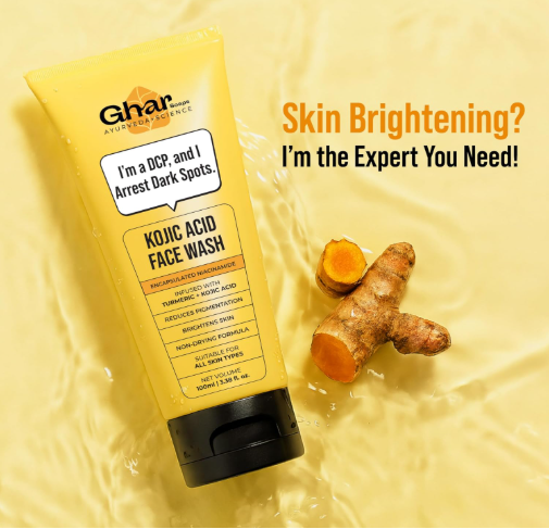 Ghar Soaps Kojic Face Wash with Kojic Acid, Niacinamide, Turmeric for Skin Lightening, Pigmentation, Dark Spots for All Skin Types for Men & Women 100 ml Ghar Soaps Kojic Face Wash with Kojic Acid, Niacinamide, Turmeric for Skin Lightening, Pigmentation, Dark Spots for All Skin Types for Men & Women 100 ml - Image 3
