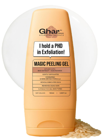 Ghar Soaps Magic Brightening Peeling Gel – Natural Dead Skin Remover, Brightening & Moisture-Restoring Exfoliating Gel for All Genders and Sensitive Skin Ghar Soaps Magic Brightening Peeling Gel – Natural Dead Skin Remover, Brightening & Moisture-Restoring Exfoliating Gel for All Genders and Sensitive Skin