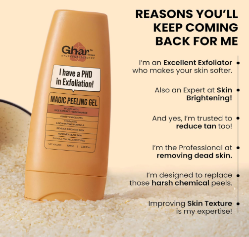 Ghar Soaps Magic Brightening Peeling Gel – Natural Dead Skin Remover, Brightening & Moisture-Restoring Exfoliating Gel for All Genders and Sensitive Skin Ghar Soaps Magic Brightening Peeling Gel – Natural Dead Skin Remover, Brightening & Moisture-Restoring Exfoliating Gel for All Genders and Sensitive Skin - Image 3