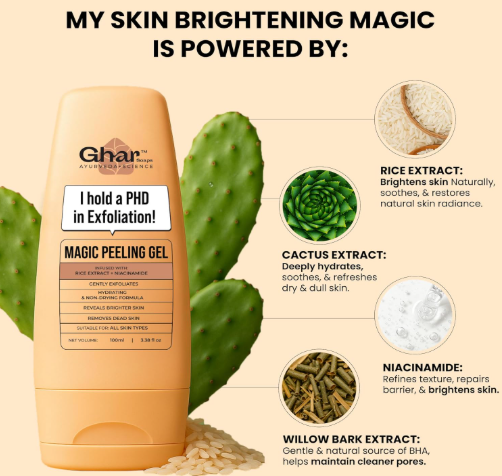 Ghar Soaps Magic Brightening Peeling Gel – Natural Dead Skin Remover, Brightening & Moisture-Restoring Exfoliating Gel for All Genders and Sensitive Skin Ghar Soaps Magic Brightening Peeling Gel – Natural Dead Skin Remover, Brightening & Moisture-Restoring Exfoliating Gel for All Genders and Sensitive Skin - Image 4