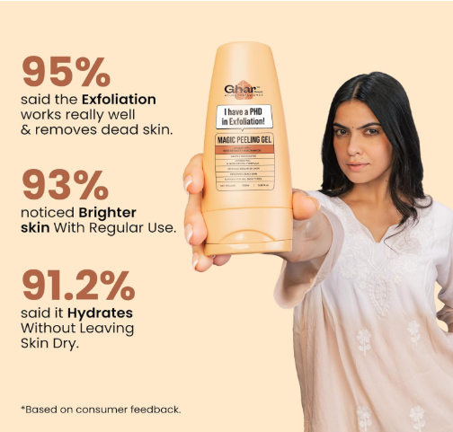 Ghar Soaps Magic Brightening Peeling Gel – Natural Dead Skin Remover, Brightening & Moisture-Restoring Exfoliating Gel for All Genders and Sensitive Skin Ghar Soaps Magic Brightening Peeling Gel – Natural Dead Skin Remover, Brightening & Moisture-Restoring Exfoliating Gel for All Genders and Sensitive Skin - Image 6